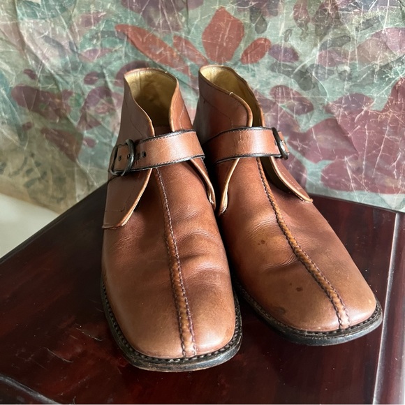 Gucci 1970’s Block Heel Ankle Boots with Buckle Strap - Picture 3 of 13